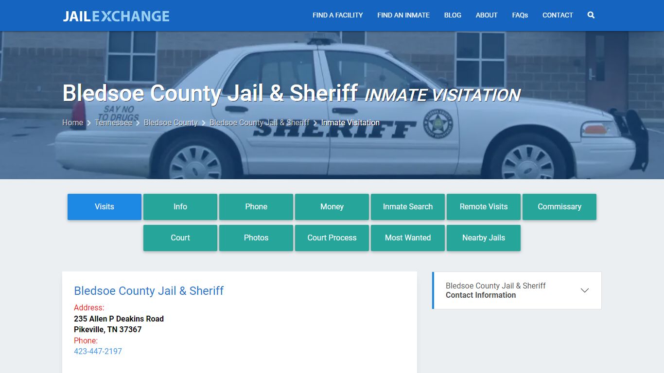 Inmate Visitation - Bledsoe County Jail & Sheriff, TN